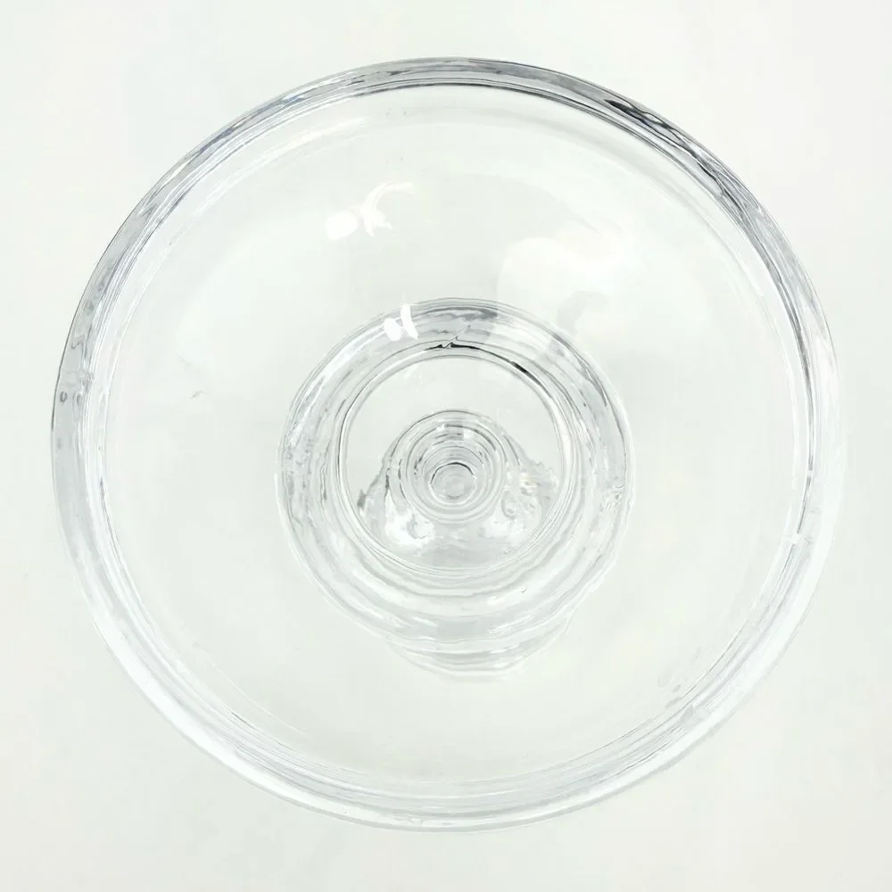 Elements Clear Glass Rounded Tiered Taper Candle Holder